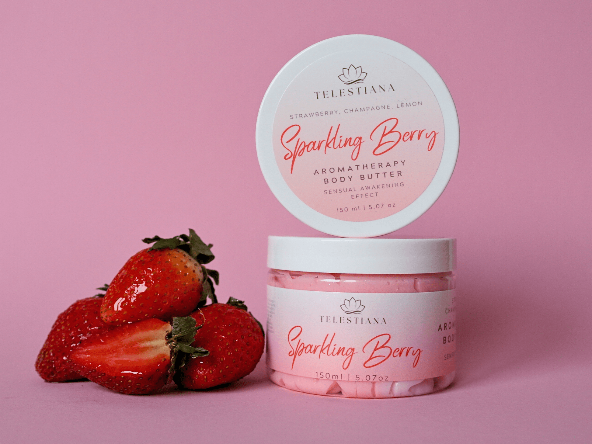 strawberry sensual awakening aromatherapy whipped body butter