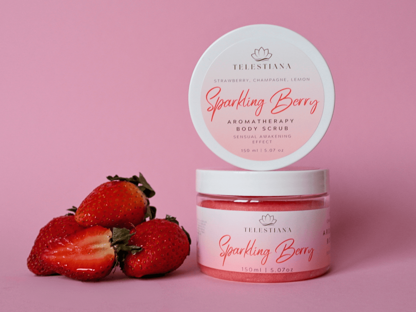 strawberry sensual awakening aromatherapy emulsified body scrub