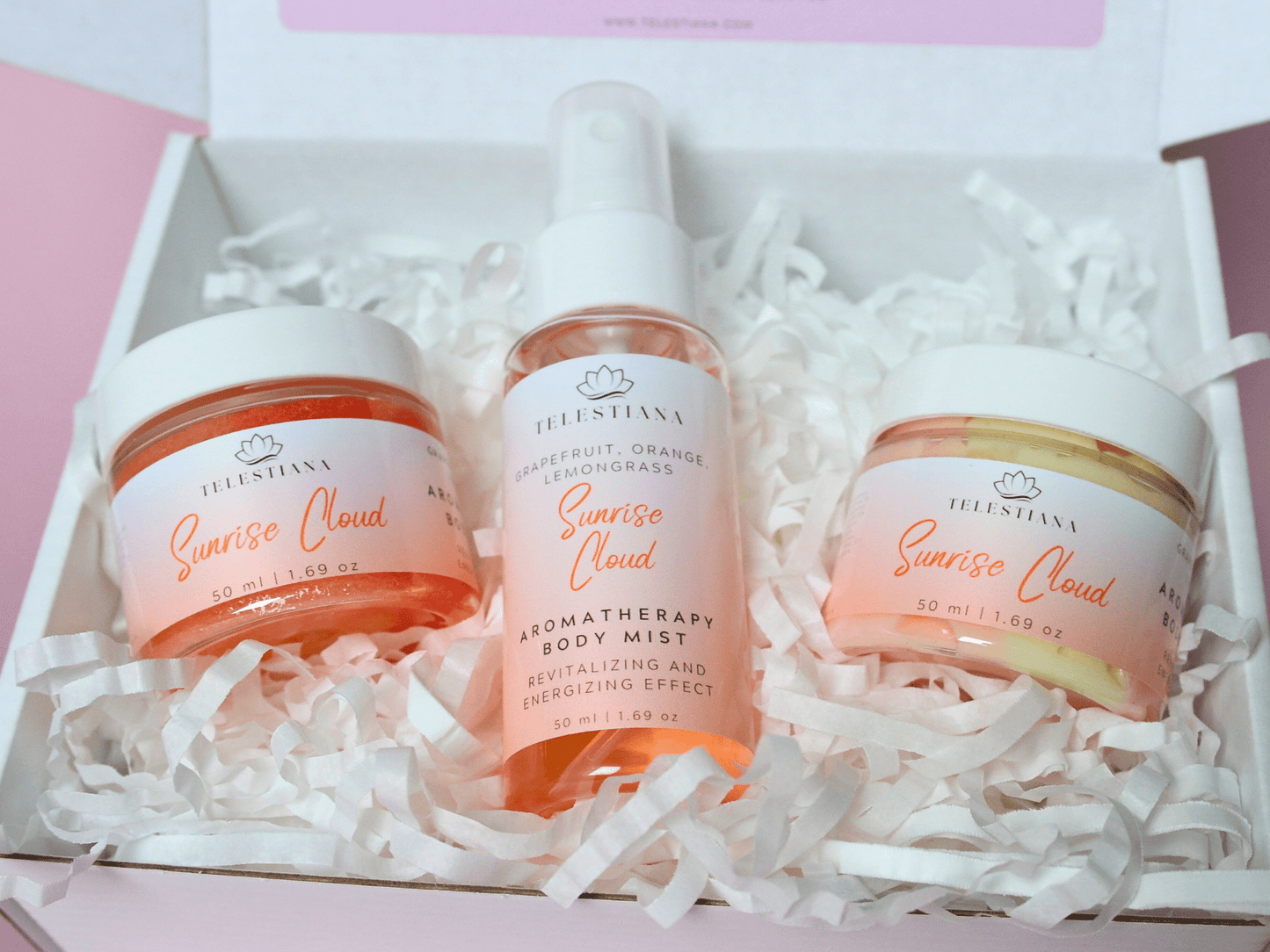 citrus energizing aromatherapy body skincare products gift set