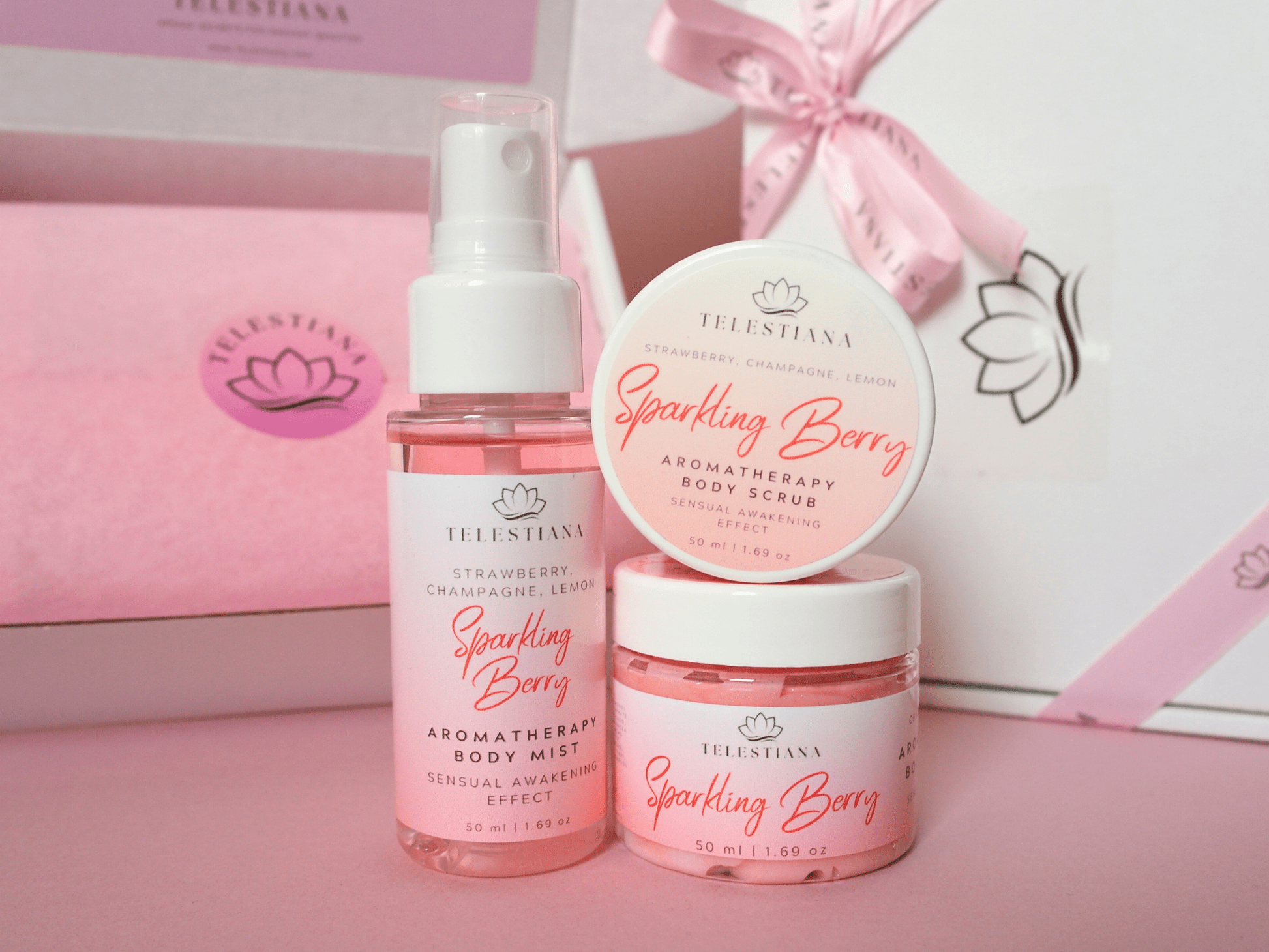 strawberry sensual awakening aromatherapy body skincare products gift set